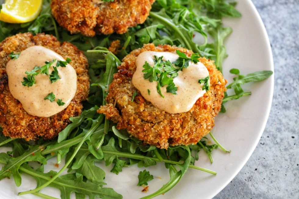 Vegan Crab Cakes With Oyster Mushrooms