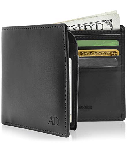 Vegan Leather Bifold Wallets for Men - Cruelty-Free Non-Leather Men's Wallet with ID Window RFID Gifts for Him