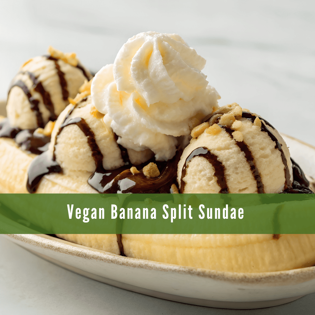 Vegan Banana Split Sundae