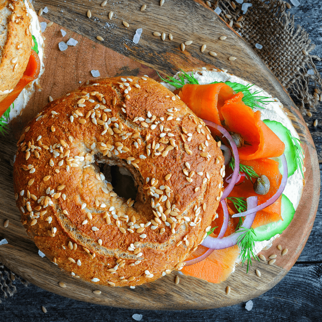 Vegan Bagel With Plant-Based Cream Cheese