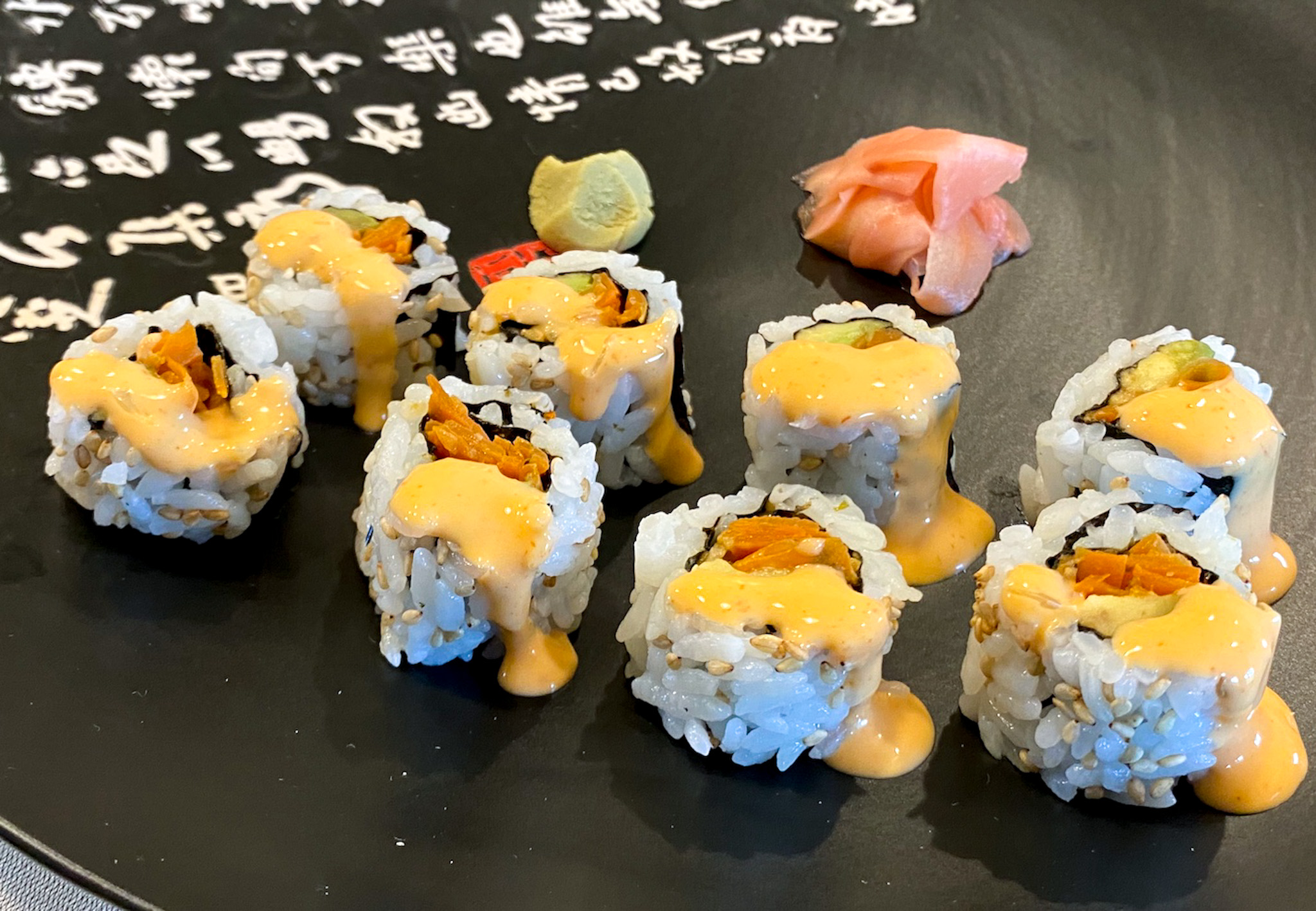 Spicy "Salmon" Vegan Sushi Roll