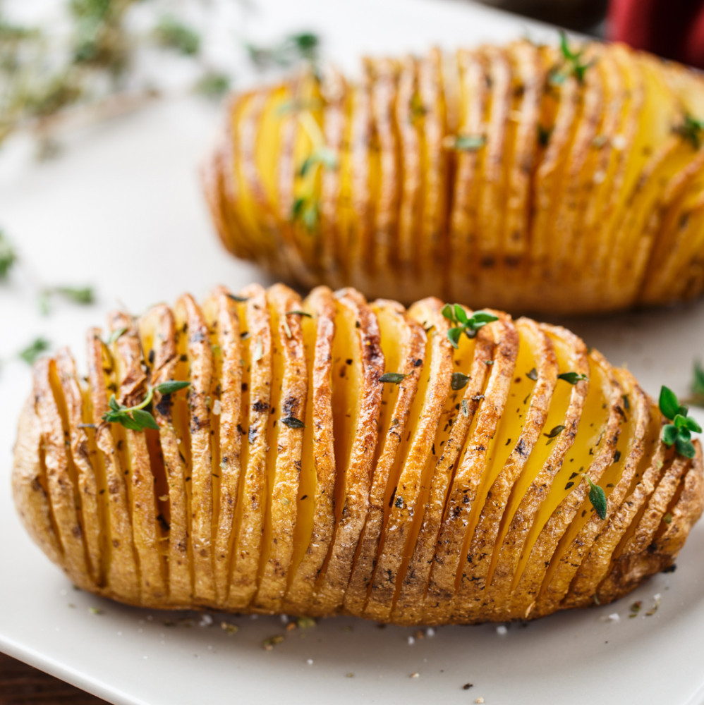 Rosemary Garlic Hasselback Potatoes