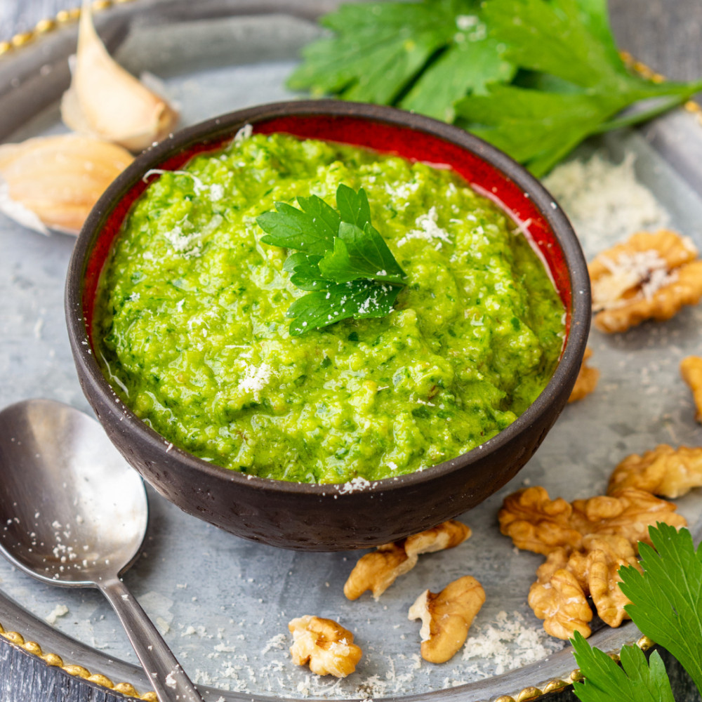 Vegan Parsley Walnut Pesto