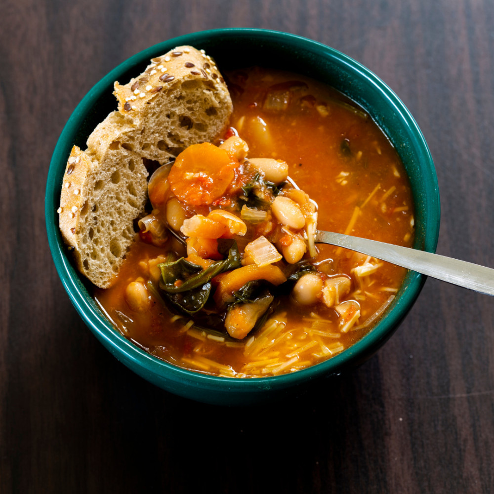 Vegan White Bean Soup With Rosemary And Garlic