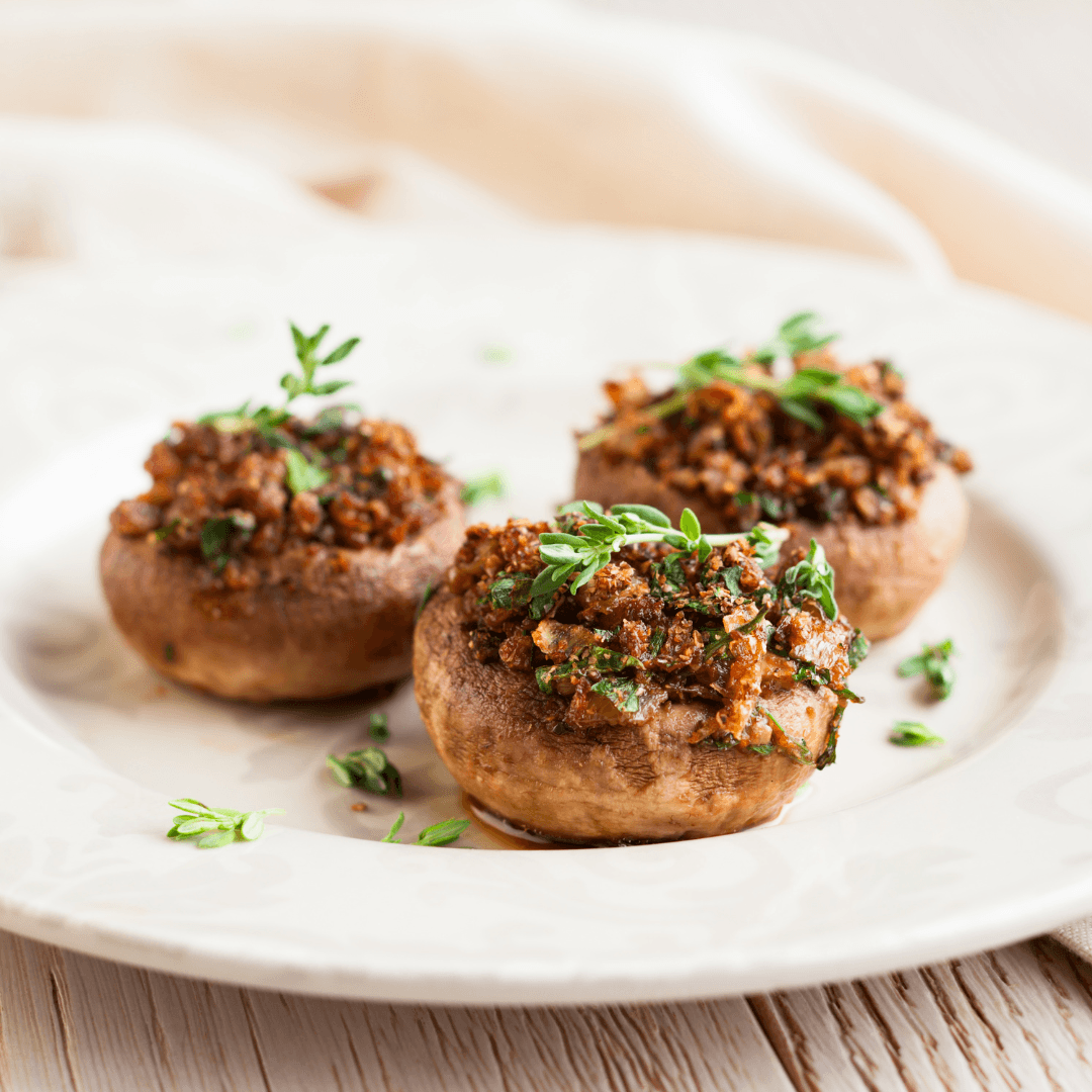 TVP Stuffed Mushrooms