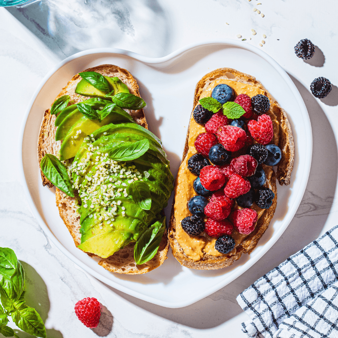 Sweet Potato Toast With Almond Butter And Berries