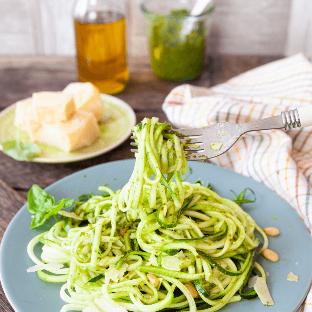 Vegan Zucchini Noodles With Pesto Recipe