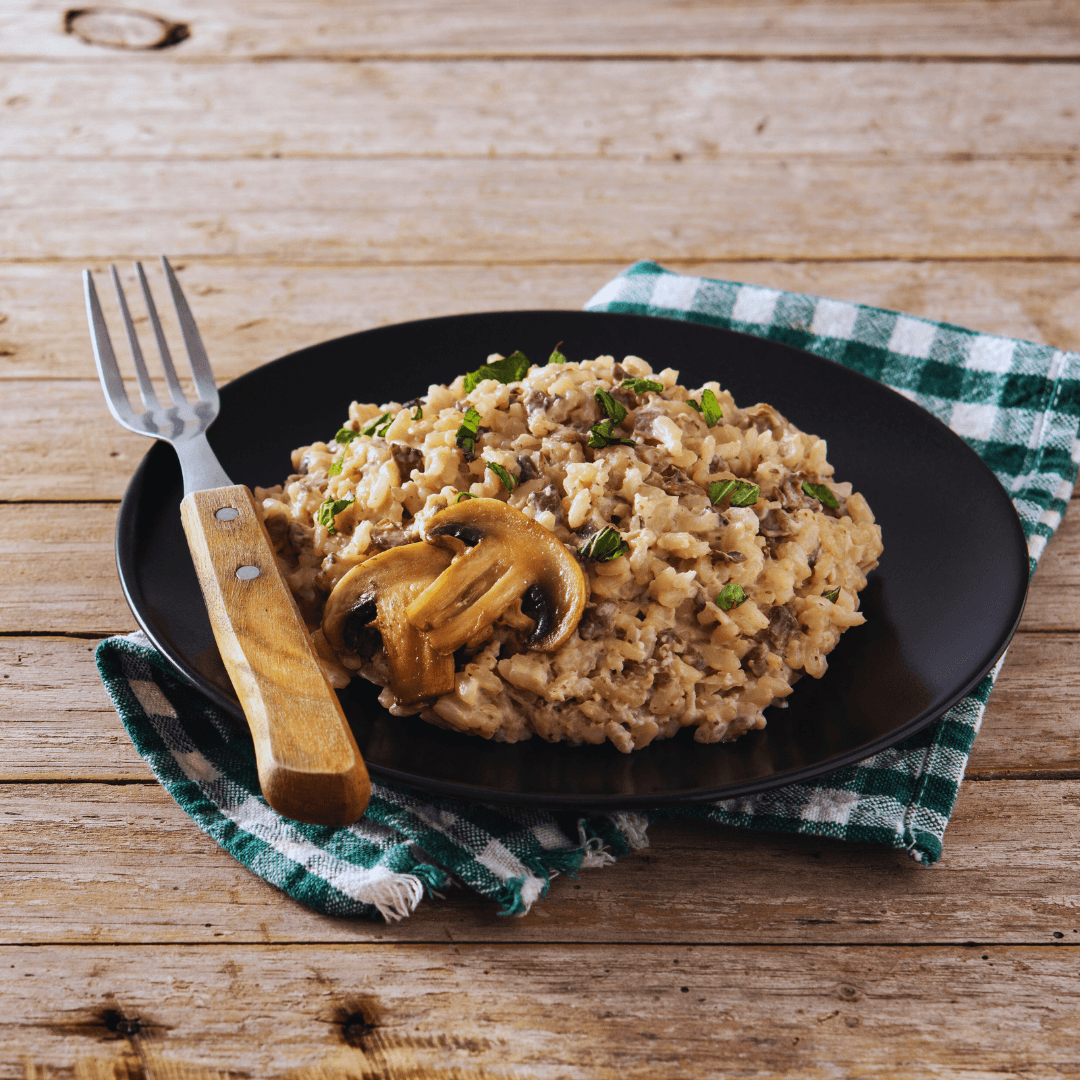 Creamy Vegan Mushroom And Spinach Risotto Recipe