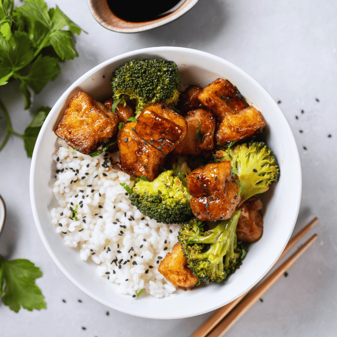 Grilled Tofu With Steamed Broccoli Recipe