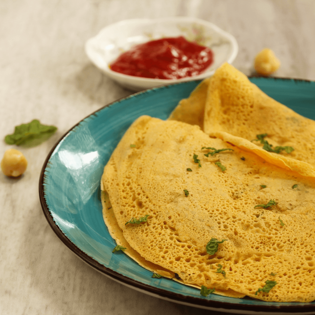 Gluten-Free Vegan Chickpea Flour Pancakes Recipe