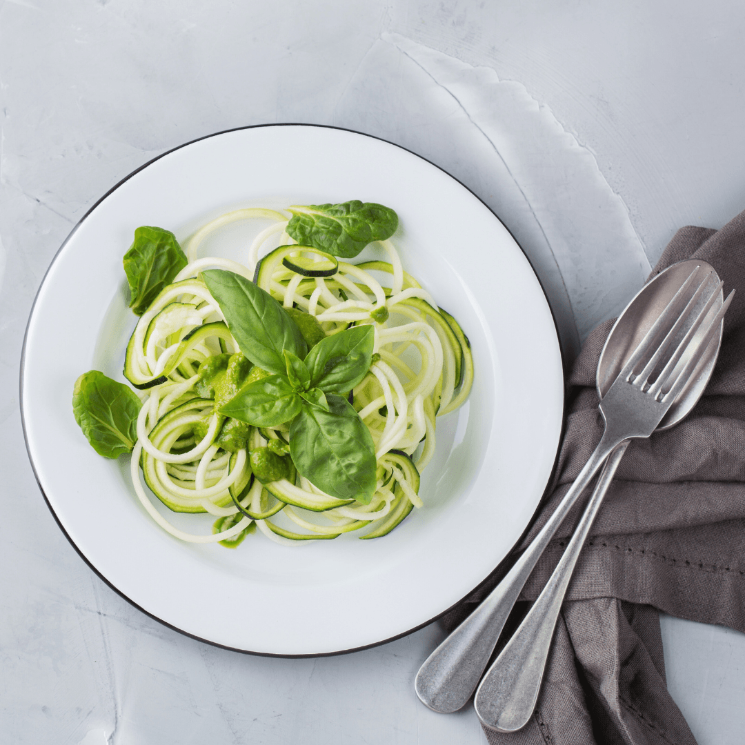 Gluten-Free Vegan Zucchini Noodles With Pesto Recipe