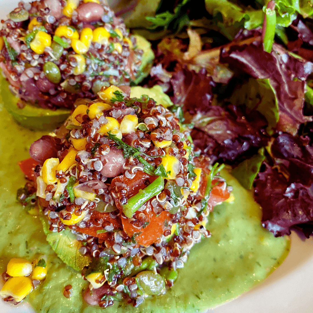 Vegan Avocado Stuffed With Quinoa And Veggies Recipe