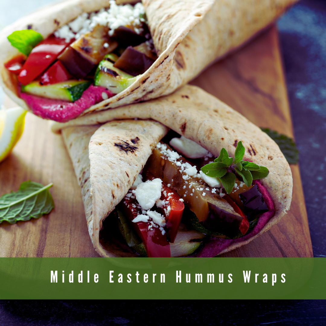 Middle Eastern Hummus Wraps