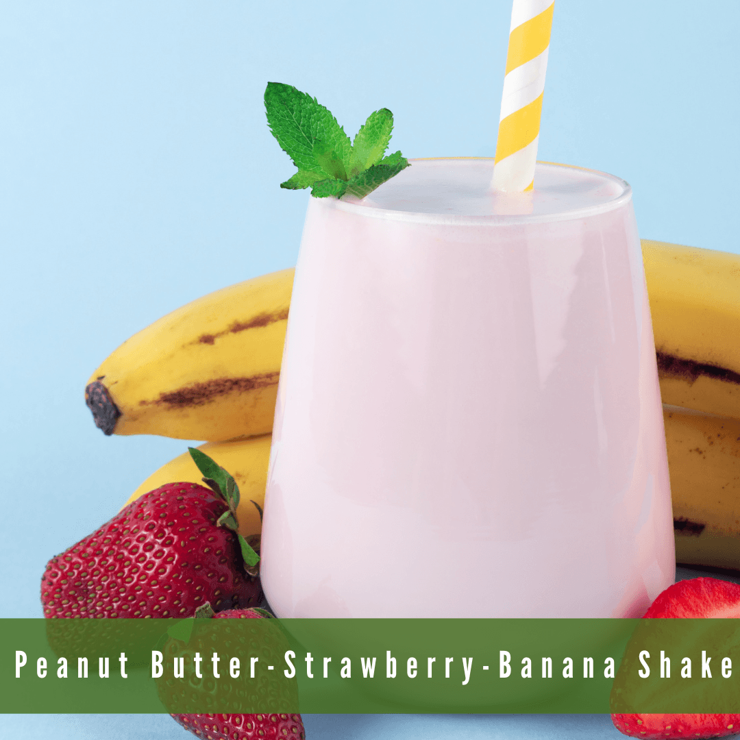 High-Protein Vegan Peanut Butter-Strawberry-Banana Shake Recipe