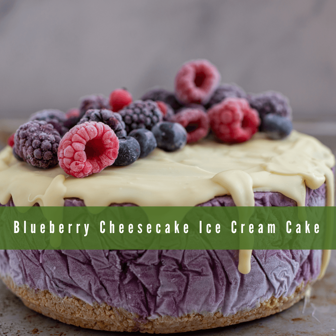 Vegan Blueberry Cheesecake Ice Cream Cake Recipe