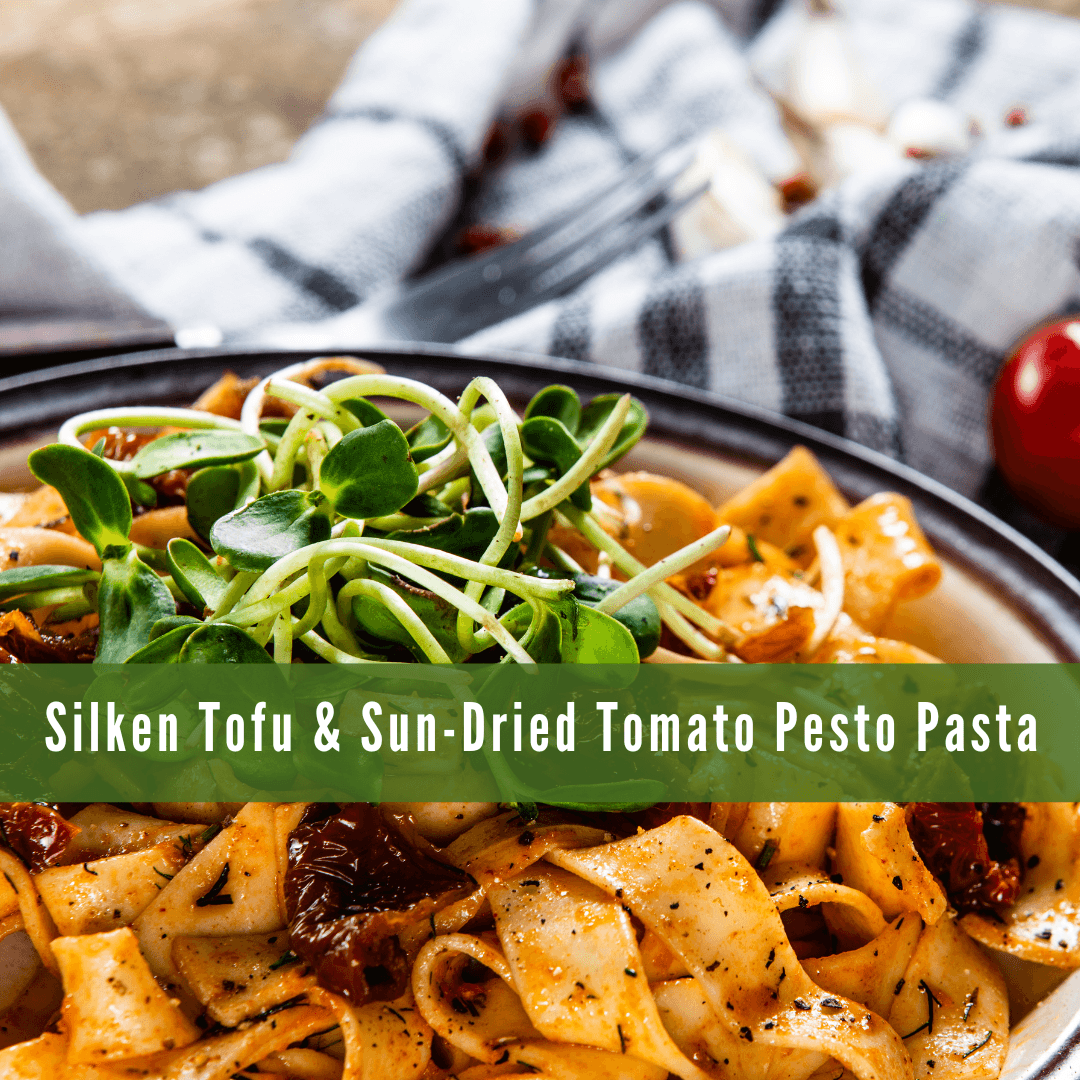 Silken Tofu & Sun-Dried Tomato Pesto Pasta
