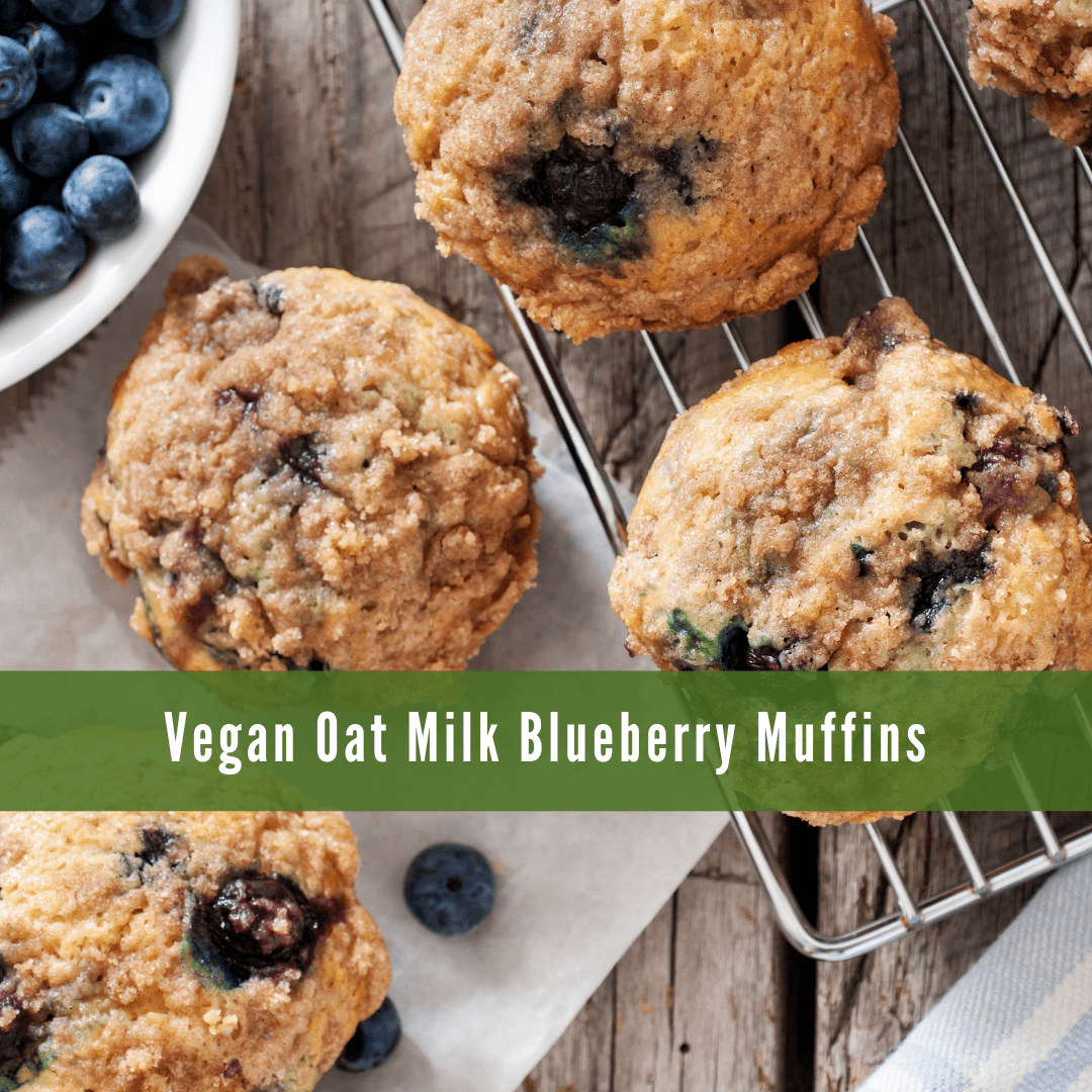 Vegan Oat Milk Blueberry Muffins
