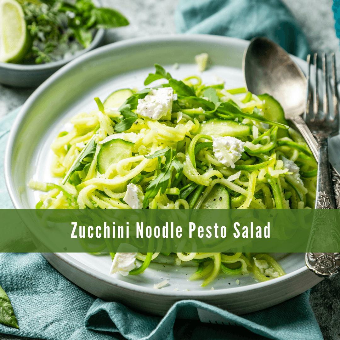 Zucchini Noodle Pesto Salad