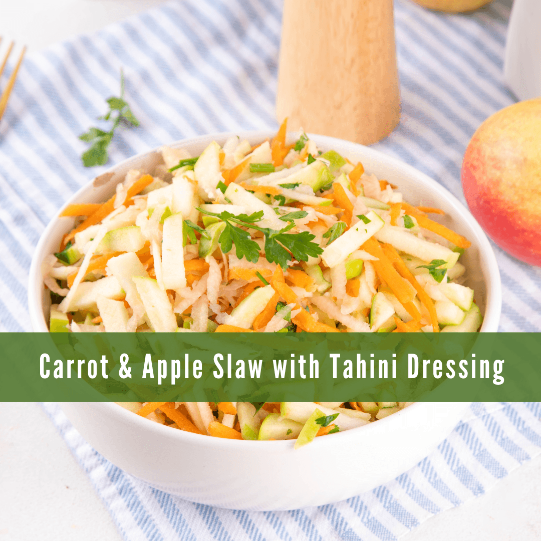Carrot & Apple Slaw With Tahini Dressing