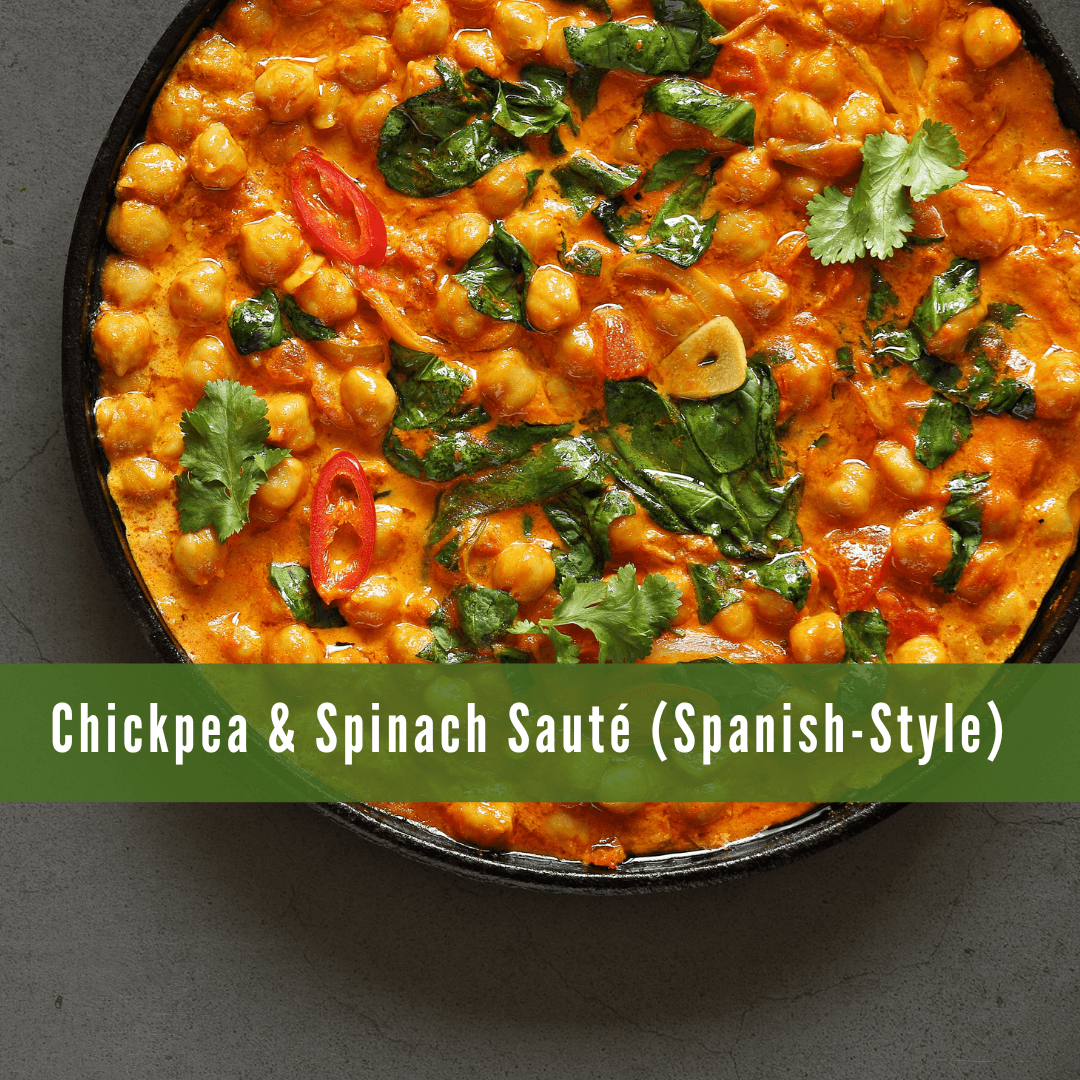 Chickpea & Spinach Sauté (Spanish-Style)