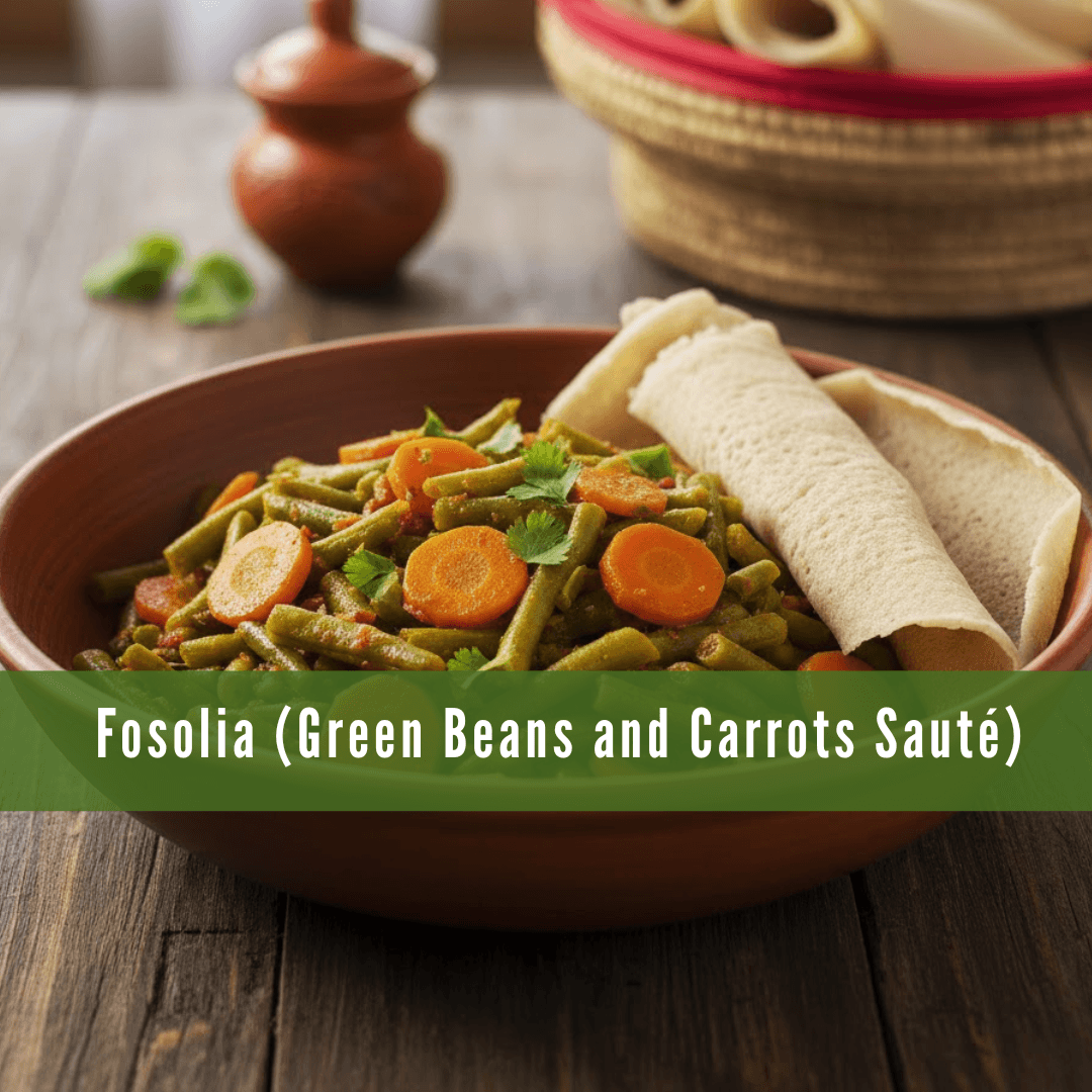 Fosolia (Green Beans and Carrots Sauté)