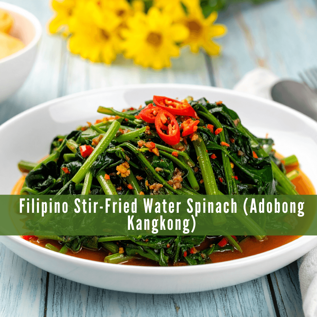 Filipino Stir-Fried Water Spinach (Adobong Kangkong)