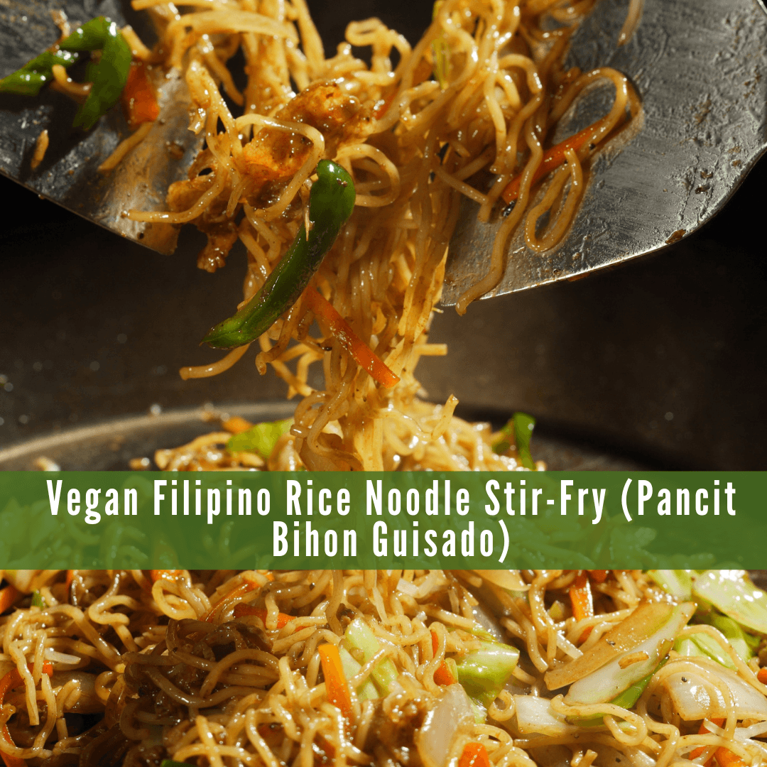 Vegan Filipino Rice Noodle Stir-Fry (Pancit Bihon Guisado)